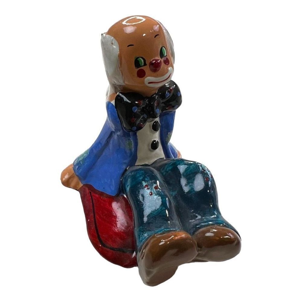 Enesco Hand Painted Clown Figurine Ceramic Vintage Decorative Collection